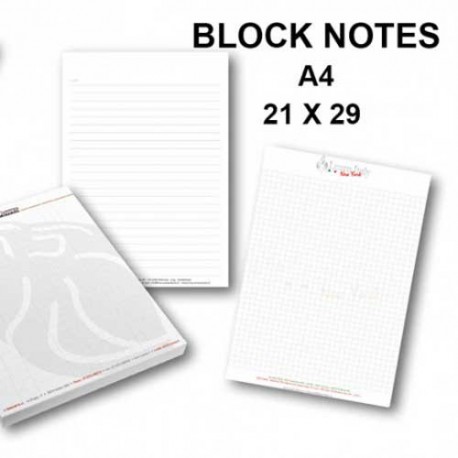Stampa Block Notes formato A4 personalizzati. Tipografia Frosinone. Per alti quantitativi contattateci al 0775 290145