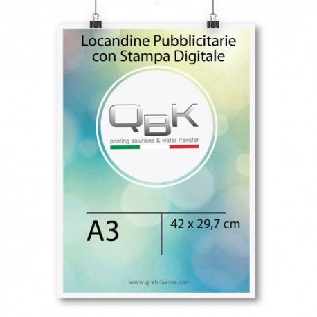 Stampa Digitale locandine tipografia Frosinone. Locandine con stampa digitale misure A3 42x29. Telefono 0775 290145